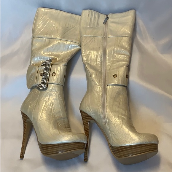 High Rhinestone Boots - Picture 1 of 5
